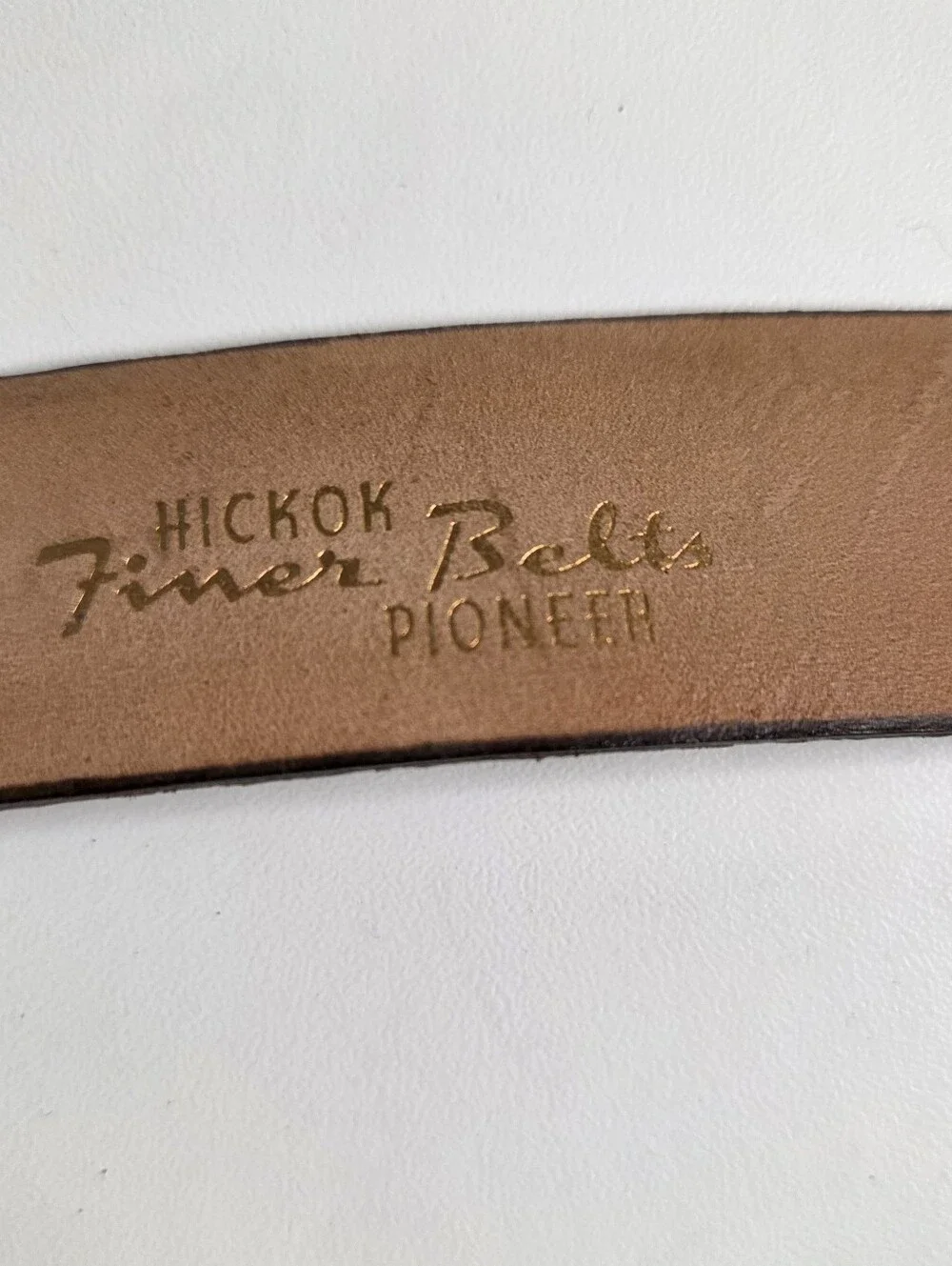 Vintage Hickok Pioneer Alligator On Suede Belt Brown Men’s Size 36
